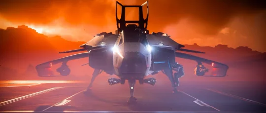 Anvil F7C-M (Super Hornet) Mk II on a landing pad